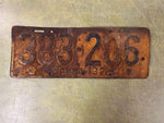 vtg antique 1921 Pennsylvania license plate 383-206 Ford Chevy Dodge