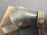 vintage leather brauer brothers gun holster belt slide right hand h38