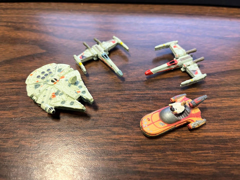 VTG 1990s Galoob Micro Machines Lot of 4 Star Wars Miniature Figurine Ships