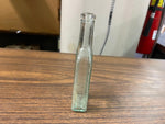 Antique Dr. S. Pitcher's Castoria Aqua Glass Bottle # 114 Etched Apothecary