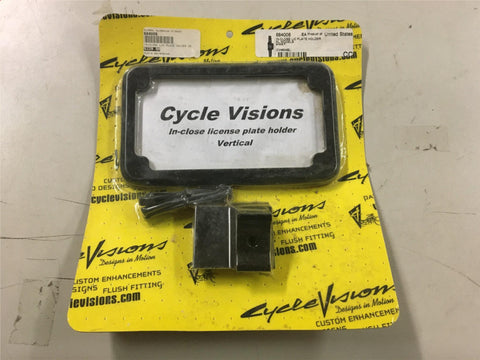 Cycle Visions Harley light license plate blk holder side mount XL Sportsters 05^