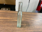 Antique Dr. S. Pitcher's Castoria Aqua Glass Bottle # 114 Etched Apothecary
