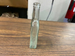 Antique Dr. S. Pitcher's Castoria Aqua Glass Bottle # 114 Etched Apothecary