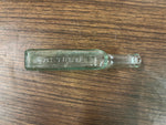 Antique Dr. S. Pitcher's Castoria Aqua Glass Bottle # 114 Etched Apothecary
