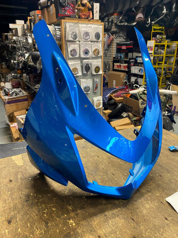 2008^ Kawasaki Ninja 250r Upper Fairing Cowl 55028-0153 Blue Scrape