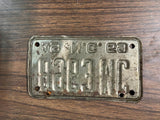 vintage 1969 North Carolina Motorcycle License plate #8963 MC