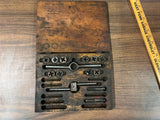 vintage antique Blue Point Tap and Die Drill set in wooden box incomplete