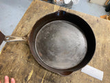 Vtg Wagner sidney Heavy Cast Iron Frying Pan dbl Side Pour 12" Heat Ring Skillet