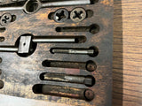 vintage antique Blue Point Tap and Die Drill set in wooden box incomplete