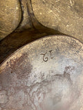 Vtg Wagner sidney Heavy Cast Iron Frying Pan dbl Side Pour 12" Heat Ring Skillet
