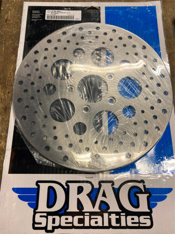 SS Drilled Brake Rotor Front Harley 11.5 2000^ Sportster Touring Dyna softail