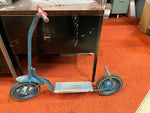 vtg antique 1940s Made in USA wooden Blue Push scooter Childrens toy rare
