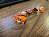 VTG 1990s Galoob Micro Machines Lot of 5 Construction Crew Orange Vehicles