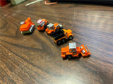 VTG 1990s Galoob Micro Machines Lot of 5 Construction Crew Orange Vehicles