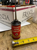 Vtg Texaco Oil Can tin Household Dripper Mancave collector Nice graphix Oiler