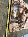 Vtg Motorcycle Poster Outlaw Races Short Track 17x24 Rusty Kay Harley Pea shoote