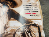 Vtg Motorcycle Poster Outlaw Races Short Track 17x24 Rusty Kay Harley Pea shoote
