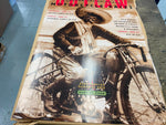 Vtg Motorcycle Poster Outlaw Races Short Track 17x24 Rusty Kay Harley Pea shoote