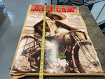 Vtg Motorcycle Poster Outlaw Races Short Track 17x24 Rusty Kay Harley Pea shoote