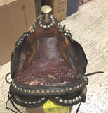 Western Brown Leather Pony Saddle Miniature Horse 12' Covered Stirrups Tapadero