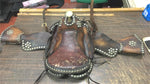 Western Brown Leather Pony Saddle Miniature Horse 12' Covered Stirrups Tapadero