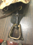 Western Brown Leather Pony Saddle Miniature Horse 12' Covered Stirrups Tapadero