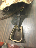 Western Brown Leather Pony Saddle Miniature Horse 12' Covered Stirrups Tapadero