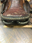 Western Brown Leather Pony Saddle Miniature Horse 12' Covered Stirrups Tapadero