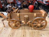 Western Wood Covered Unique Wagon Cowboy Country Table Lamp Light Handmade pa