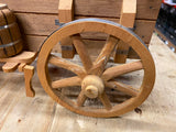 Western Wood Covered Unique Wagon Cowboy Country Table Lamp Light Handmade pa