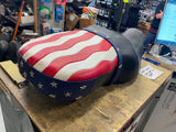 Red White Blue Flag Lowered Seat Gel Harley Bagger FLH Street Glide Ultra 2008^