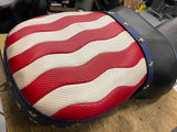 Red White Blue Flag Lowered Seat Gel Harley Bagger FLH Street Glide Ultra 2008^