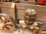 Western Wood Covered Unique Wagon Cowboy Country Table Lamp Light Handmade pa