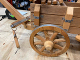 Western Wood Covered Unique Wagon Cowboy Country Table Lamp Light Handmade pa