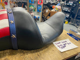 Red White Blue Flag Lowered Seat Gel Harley Bagger FLH Street Glide Ultra 2008^