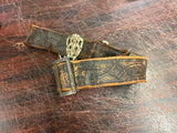 VTG Antique Palestine No. 7 Georgia Sword Leather Belt & Buckle Knights of templ