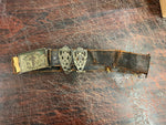 VTG Antique Palestine No. 7 Georgia Sword Leather Belt & Buckle Knights of templ