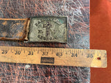 VTG Antique Palestine No. 7 Georgia Sword Leather Belt & Buckle Knights of templ