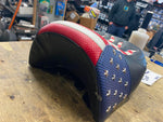 Red White Blue Flag Passenger Seat Harley Road King FLHR Custom Bagger Touring