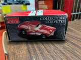 Vtg Replicas Collectible 1957 Corvette Red & White Hardtop Corvette with Box