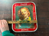 VTG original 1948 Coca Cola Advertising Serving Tray Red Haired Girl