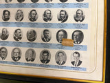 Vtg 1970s Framed Presidents Of The United States Through Nixon 11X14 Picture