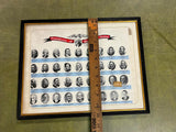 Vtg 1970s Framed Presidents Of The United States Through Nixon 11X14 Picture