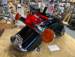 Vivid Black Rear Fender 2009^ Harley Road King Classic Silver pin Loaded Trim ba
