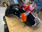 Vivid Black Rear Fender 2009^ Harley Road King Classic Silver pin Loaded Trim ba