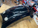 Vivid Black Rear Fender 2009^ Harley Road King Classic Silver pin Loaded Trim ba