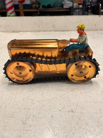 vtg 1939 Marx copper toned climbing tractor works rare collectable toy