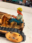 vtg 1939 Marx copper toned climbing tractor works rare collectable toy