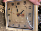 Vtg Techron Wall Clock Mid Century Atomic Age Art Deco Kitchen 7" Bakelite Works