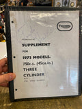 TRIUMPH TRIDENT Repair Book Service Manual T150 750 Motorcycle Workshop Manual